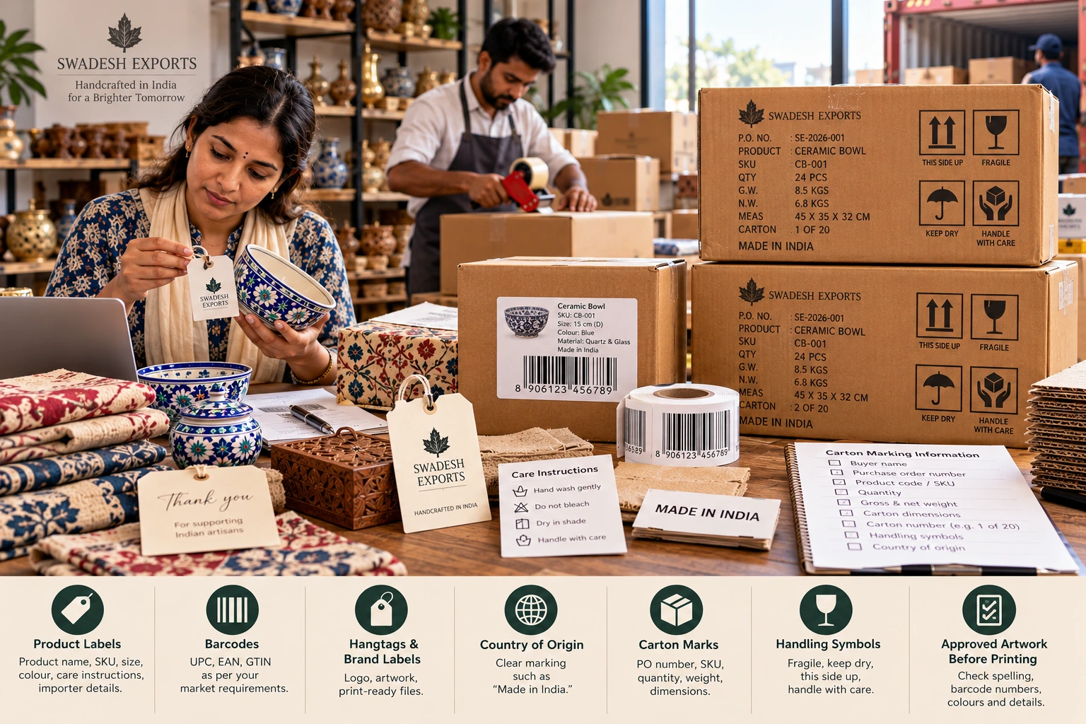 Packaging Labels, Barcodes and Carton Marks: Buyer Basics